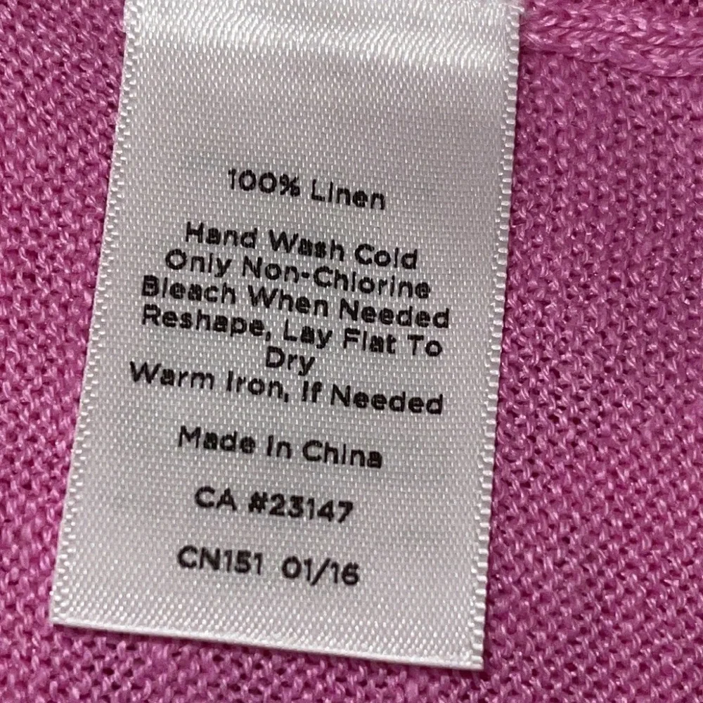 NWT Talbots 100% Linen Pink Tunic Sz. MD. - Picture 9 of 12